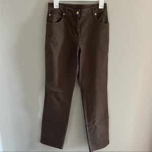 St. John Brown Slim Leg Trousers Size 2